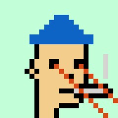 Cartoonish Pixelated Man