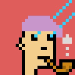 Cartoonish Pixelated Man