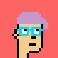 Cartoonish Pixelated Man