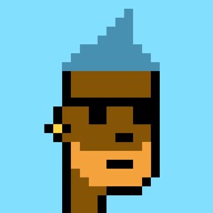 Fototapeta premium Cartoonish Pixelated Man