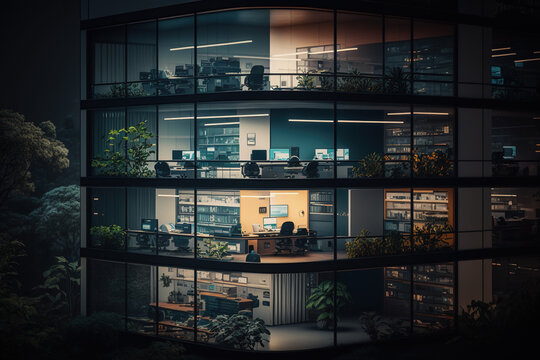 Modern offices on several floors © Creatizen