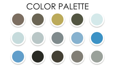 Universal color palette. Color combinations. Vector illustration
