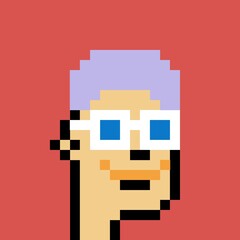 Obraz premium Cartoonish Pixelated Man