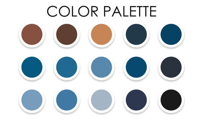 Universal color palette. Color combinations. Vector illustration