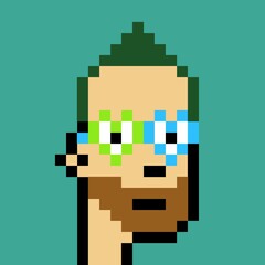 Cartoonish Pixelated Man