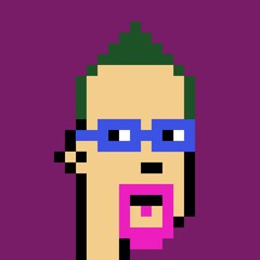 Cartoonish Pixelated Man