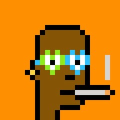 Cartoonish Pixelated Man