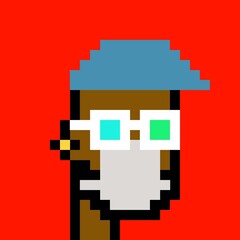 Cartoonish Pixelated Man