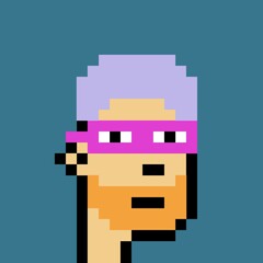 Obraz premium Cartoonish Pixelated Man