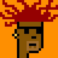 Cartoonish Pixelated Man