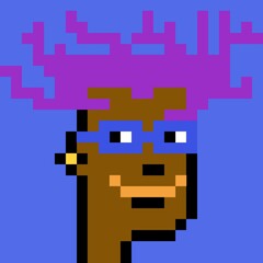 Cartoonish Pixelated Man