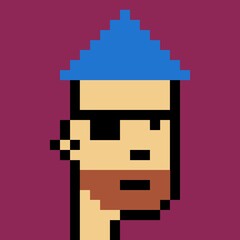 Cartoonish Pixelated Man