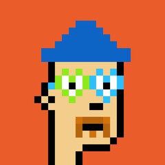 Cartoonish Pixelated Man