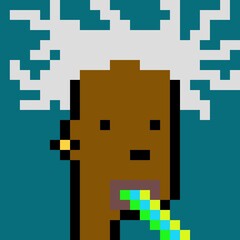 Cartoonish Pixelated Man