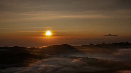Fototapeta na wymiar Mount Batur Sunrise in Bali, Indonesia