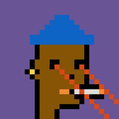 Obraz premium Cartoonish Pixelated Man