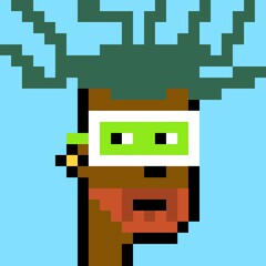 Obraz premium Cartoonish Pixelated Man