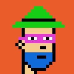 Fototapeta premium Cartoonish Pixelated Man