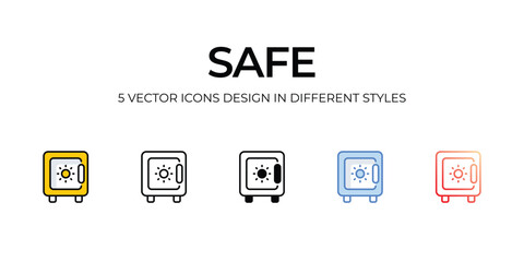 safe icons set vector illustration. vector stock,