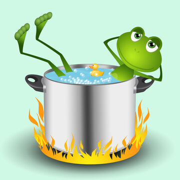 illustration of a Boiled frog