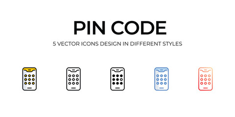 pin code icons set vector illustration. vector stock,