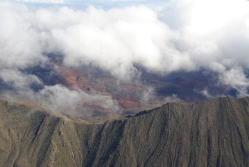 Looking into the mouth of the volcano