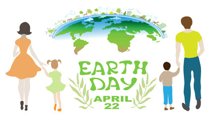 Earth Day. Clean green esg environment, ecology concept vector illustration for ecology. 