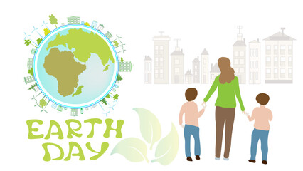 Earth Day. Clean green esg environment, ecology concept vector illustration for ecology. 