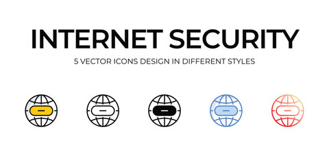 internet security icons set vector illustration. vector stock,