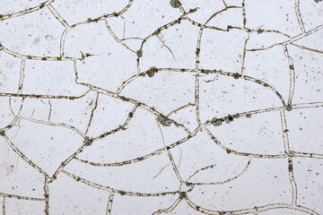 White background with gray spots and cracks like roads