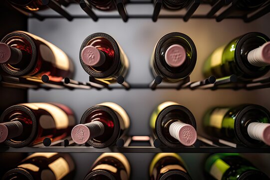 Wine Rack Storage Solutions. Photo generative AI