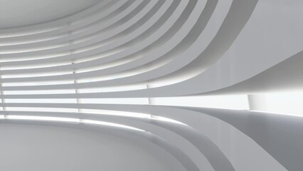 3d abstract animation of architectural elements.