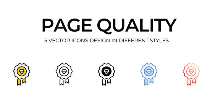 page quality icons set vector illustration. vector stock,