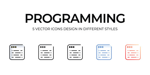 programming icons set vector illustration. vector stock,
