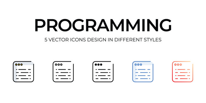 programming icons set vector illustration. vector stock,