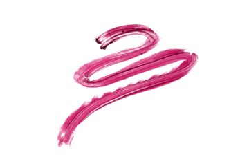 Stain swatch of a red matte lipstick on transparent background