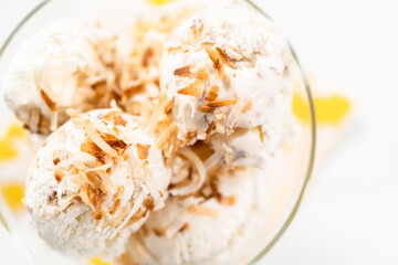 Coconut ice cream