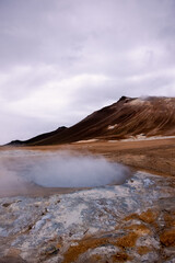 Iceland Landscape Seltun Geothermal Area