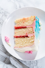 Mermaid themed 3 layer vanilla cake