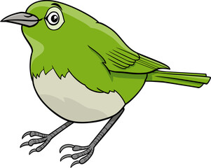 uguisu bird animal character cartoon illustration
