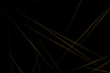 Abstract black with gold lines, triangles background modern design. Vector illustration EPS 10.