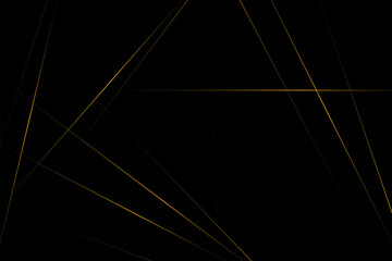 Abstract black with gold lines, triangles background modern design. Vector illustration EPS 10.