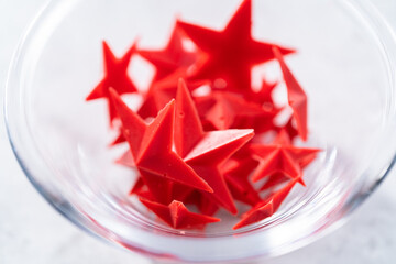 Star shaped chocolates