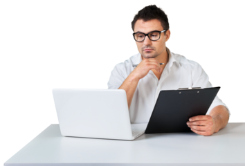 Designer working with laptop