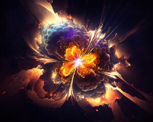 cosmic explosion, abstract, Generative AI
