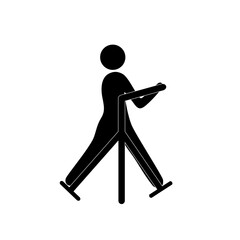 Fitness stepper of a person