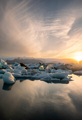 Iceland Landscape Jokulsarlon Glacial Lagoon