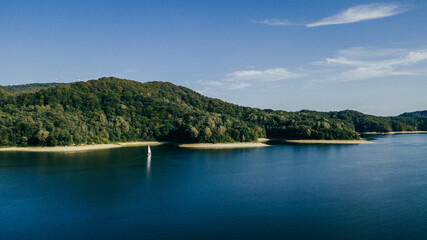 The Solina Reservoir and the hydroelectric power plant.
