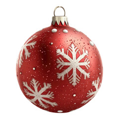 Red christmas ball. Generative ai