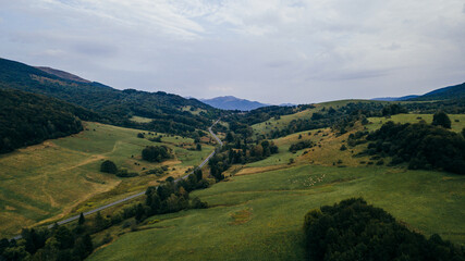Obraz premium Beautiful view of a mountains. Bieszczady mountains, Poland.